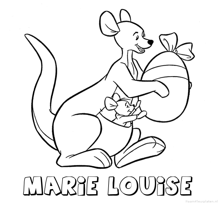 Marie louise kangoeroe kleurplaat